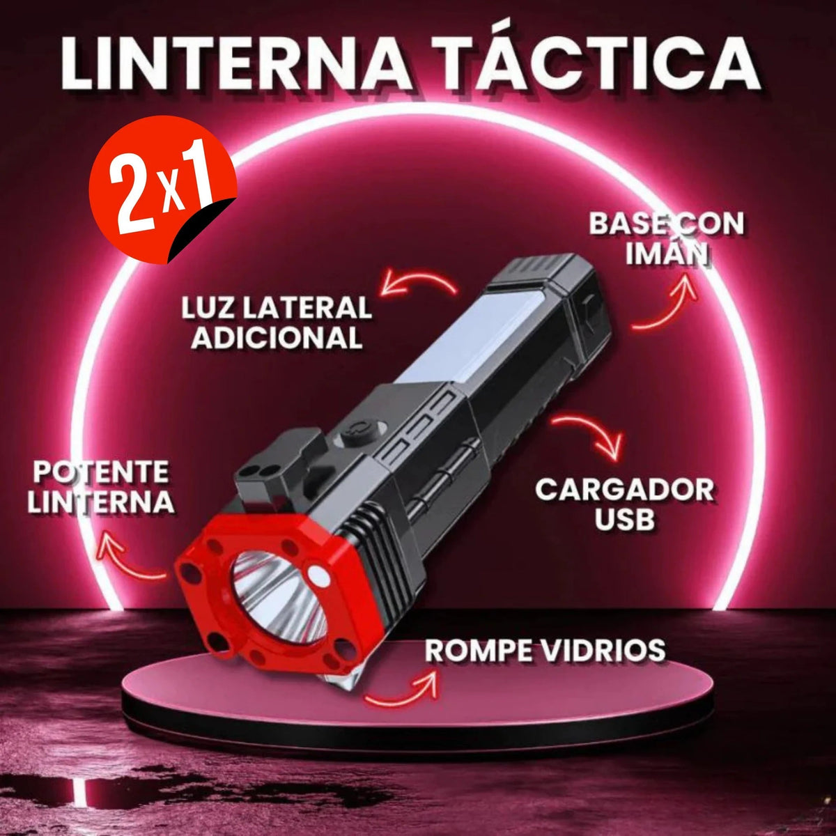 Nueva Linterna Indestructible Martillo / [COMPRÁ 1 Y LLEVÁ 2]