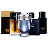 Kombination av 5 herrparfymer – Tom Ford Noir Extrême, Dior Homme Intense, Invictus, Bleu de Chanel och Armani Code [100 ml vardera]