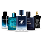 Kombination av 5 herrparfymer – Sauvage, Versace Eros, Acqua di Giò Profondo, Bleu de Chanel och Le Male [100 ml vardera]